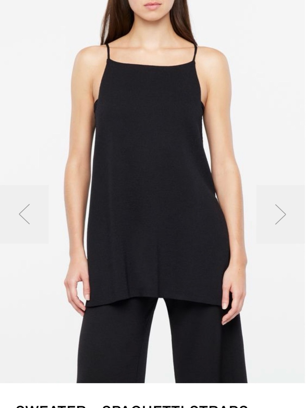 Sarah Pacini Black Spaghetti Strap Camisole
